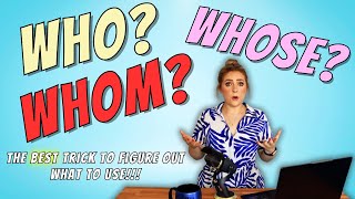 How to Use WhoWhomWhose  Easy Grammar Hack  Interrogative Pronouns English Grammar Lesson [upl. by Marder111]