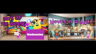 Days of the week featuring PlayplaytimeSimple songsHours in a dayLearning for kids [upl. by Haroppizt]