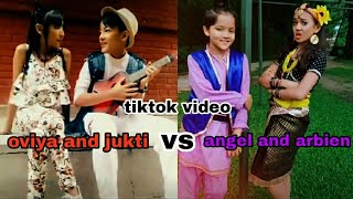 Angel rai amp arbien khadka vs oviya bhandari amp jukti bikram shahi  tiktok video  cartoonz crew jr [upl. by Tnias]