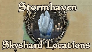 ESO Stormhaven All Skyshard Locations updated for Tamriel Unlimited [upl. by Arimihc]