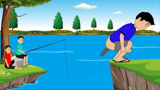 Gagal Mancing Terbaru Vs Gagal Berenang  Kartun Lucu  Funny Cartoon Part 1 [upl. by Lonne273]