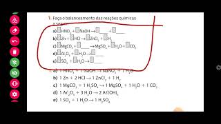 Faça o balanceamento das reações químicas a seguir a HNO3 NaOH b Zn  HCl [upl. by Aivizt898]