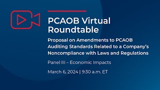 PCAOB Roundtable  Panel 3 Economic Impacts [upl. by Aehtna]