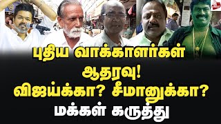 புதிய இளம் வாக்காளர்கள் ஓட்டு யாருக்கு மக்கள் கருத்து 2026 Election  Vijay  Seeman  TVK  NTK [upl. by Attenrev]