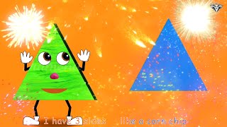 Shapes Song  68  Triangle  Shapes Show Effects  BlackDiamond Nursery Rhymes amp Kids Song [upl. by Ulrica]