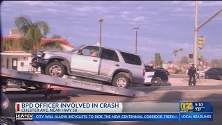 BPD officer involved in crash on S Chester Ave [upl. by Anaizit]