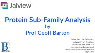 Lecture 4 by Prof Geoff Barton on quotProtein SubFamily Analysis quot [upl. by Marlette]