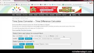 How to use Timeanddate com to convert one time zone to another [upl. by Donald]