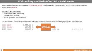 822 Rücksendung von Werkstoffen und Handelswaren buchen [upl. by Eedissac]