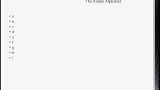 Learn to speak Italian Pronunciation class 1 the alphabet in Italian 1avi [upl. by Daley563]