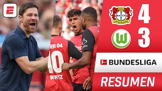 BAYER LEVERKUSEN ganó a lo XABI al WOLFSBURG en el último suspiro con gol de Boniface  Bundesliga [upl. by Nylarahs]