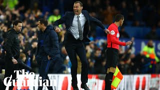 Duncan Ferguson reacts after beating Chelsea in first game in charge of Everton [upl. by Antonin]