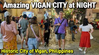 Amazing VIGAN CITY at NIGHT  Food Tour  Night Walk at Calle Crisologo amp More  Philippines 2024 [upl. by Gudren673]