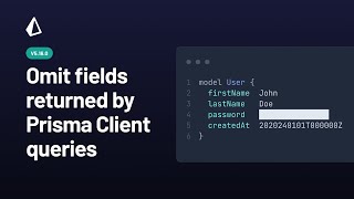 How to omit fields from query results in Prisma ORM [upl. by Yerfdog]