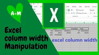 Excel column width manipulation [upl. by Julie]