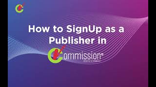 How to signup as a Publisher with vCommission [upl. by Anauqat]