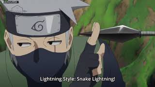 Mitsuki Faints after Fighting Kakashi  Snake Lightning vs Purple Lightning [upl. by Assedo]