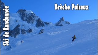 Ski de Randonnée  Brèche Puiseux 3432 m  Vallée blanche [upl. by Ahsatam]