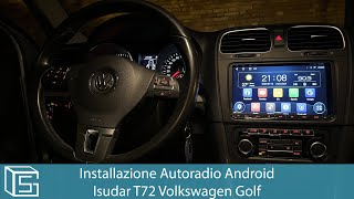 Installazione Autoradio Android Isudar T72 Volkswagen Golf [upl. by Llerut]