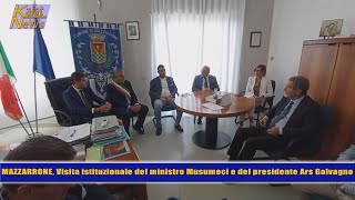 Mazzarrone visita istituzionale del ministro Nello Musumeci e del presidente Ars Gaetano Galvagno [upl. by Enirok756]