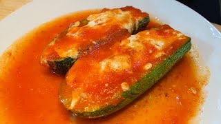 Ricas Calabacitas Rellenas De QUESO y JAMON Fáciles y Deliciosas [upl. by Elatsyrc]