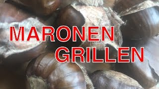 Maronen Esskastanien einfach selbst grillen Klaus grillt [upl. by Lynn]