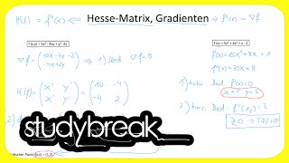 Gradienten HesseMatrix Hinreichende Bedingung  Wirtschaftsmathematik [upl. by Ogires]