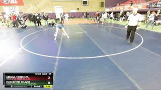 2024 Junior Girls Folkstyle Nationals Mackenzie Graves vs Abigail Mendoza 95 Ibs 5th Place Bout [upl. by Ytteb]