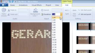 Tijd van de fotos inkorten in Windows MovieMaker Live [upl. by Amla]