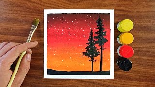 Easy watercolour drawing and painting  Poster colour painting  Drawing [upl. by Viehmann825]