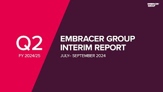 EMBRACER GROUP INTERIM REPORT Q2 FY 202425 JulySeptember 2024 [upl. by Nekciv]