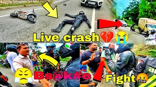 LIVE BIKE CRASH💔KTM RC390  ROADRAGE🤬  BIKE CRASH WITH CAR😢crash ktmrc390 totalloss vlog [upl. by Neau]