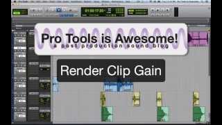 Pro Tools is Awesome Quick Tip Render Clip Gain [upl. by Illah]