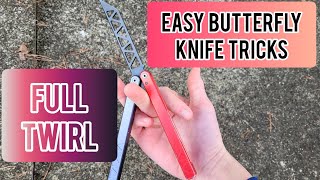 Full Twirl Balisong Tutorial  EASY BUTTERFLY KNIFE TRICKS [upl. by Airat]