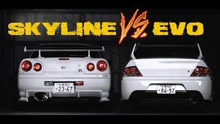 SKYLINE R34 VS EVO789  Versus Series Which is faster [upl. by Salema]