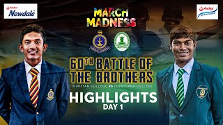 Highlights  Thurstan College vs Isipathana College  60th Battle of the Brothers  Day 1 [upl. by Nnaynaffit65]