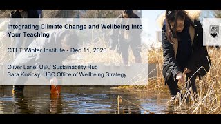 Integrating Climate amp Wellbeing into Your Teaching  CTLT Event Recording [upl. by Olyhs]