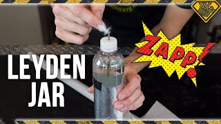 SHOCKING Science with a Leyden Jar TKOR Details How To Make An Electroboom Leyden Jar [upl. by Hulton]