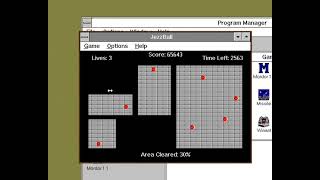 Jezzball Windows 31 Gameplay [upl. by Affay]