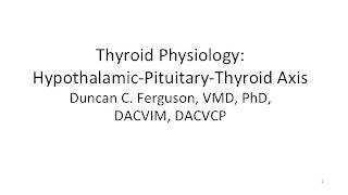 Thyroid Physiology Hypothalamic Pituitary Thyroid Axis [upl. by Ayotl852]