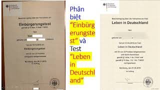 Phân biệt cuộc thi “Einbürgerungstest“ và Test “Leben in Deutschland“ [upl. by Torray]