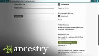 How to Download Your Tree from Ancestrycom  Ancestry [upl. by Bartie866]