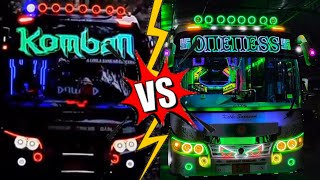 Komban Vs Oneness  oneness and komban bus light show  Two of the best tourist bus [upl. by Hertberg241]