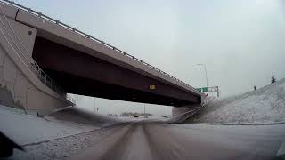 Drive Snow Calgary  Driving in the Snow in Calgary Alberta Canada 4K [upl. by Naneek]