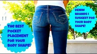 The BEST Pocket PlacementJeans for Your Body Shape  Jalisas Fashion Files [upl. by Vivia816]