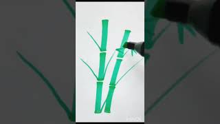 How to draw Bamboo Trees kaise bamboo three drawing kare bamboo trees naturedrawing [upl. by Strader239]