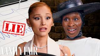 Ariana Grande amp Cynthia Erivo Take Lie Detector Tests  Vanity Fair [upl. by Ecirtam]