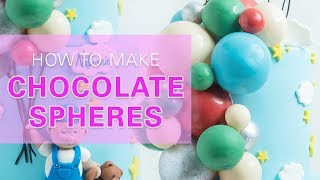 How To Make Chocolate Spheres OR Ball Cake Tutorial  WATCH ME BAKE  CECILIA VUONG [upl. by Donahue112]