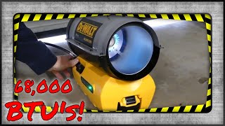 Dewalt 68000 BTU Cordless Hybrid Propane Heater Review  Model DXH70CFAVH Is Hot [upl. by Furtek]