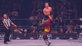 Powerhouse Hobbs hits HUGE Spinebuster on Dante Martin at AEW Rampage [upl. by Airamahs381]